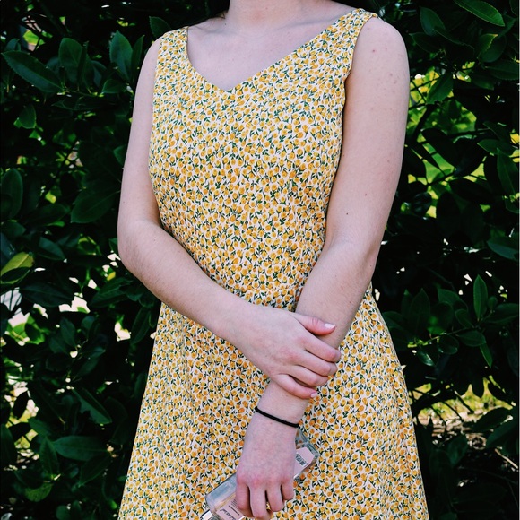 Yellow R&K Midi Dress - Picture 1 of 3